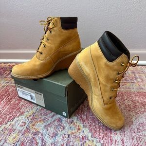 Timberland Amston Heel Wedge Fashion Boots 8.5 M